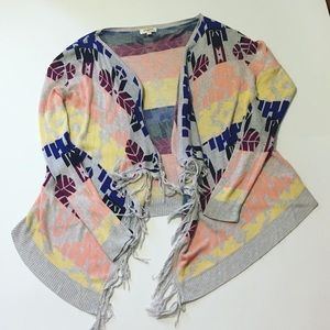 Umgee Geometric Print Cardigan